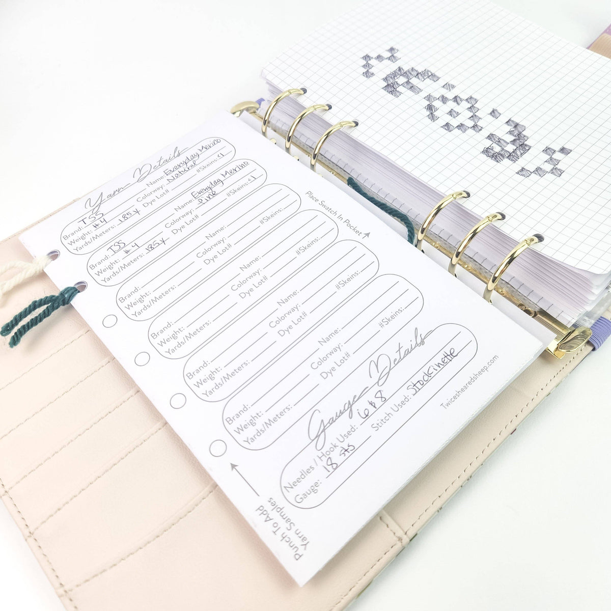 Purple Heart Project Journal Planner for Knitters & Crocheters