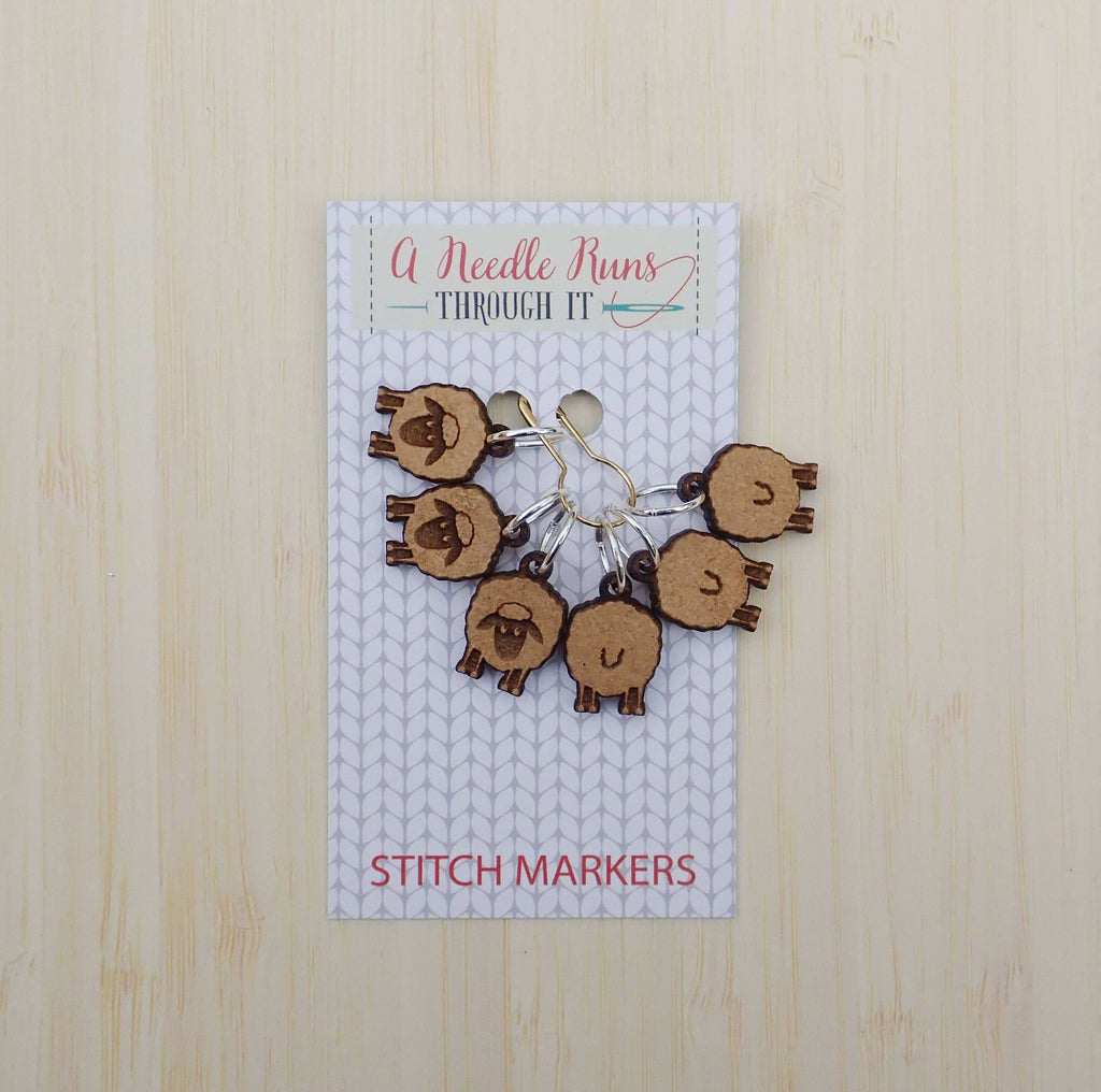 Front & Back Sheep - Stitch Markers (set of 6)