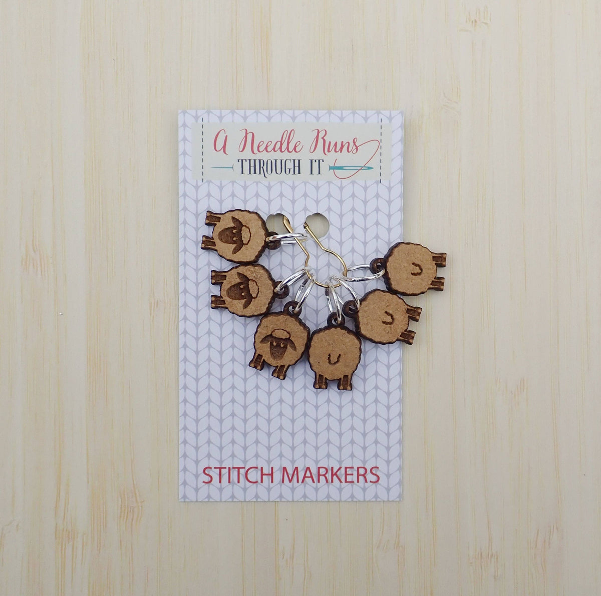 Front & Back Sheep - Stitch Markers (set of 6)