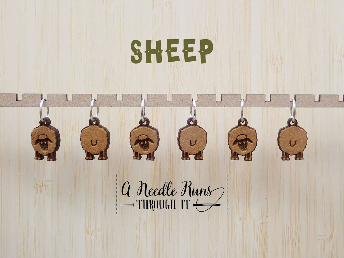 Front & Back Sheep - Stitch Markers (set of 6)