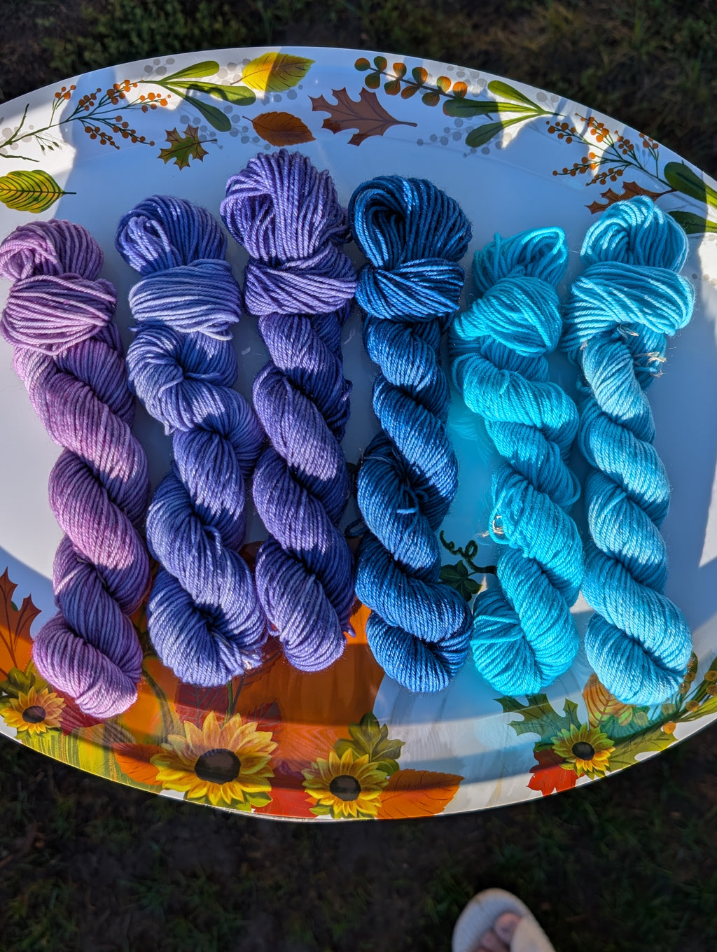 Hand Dyed Mini-Skein - Blues & Purples