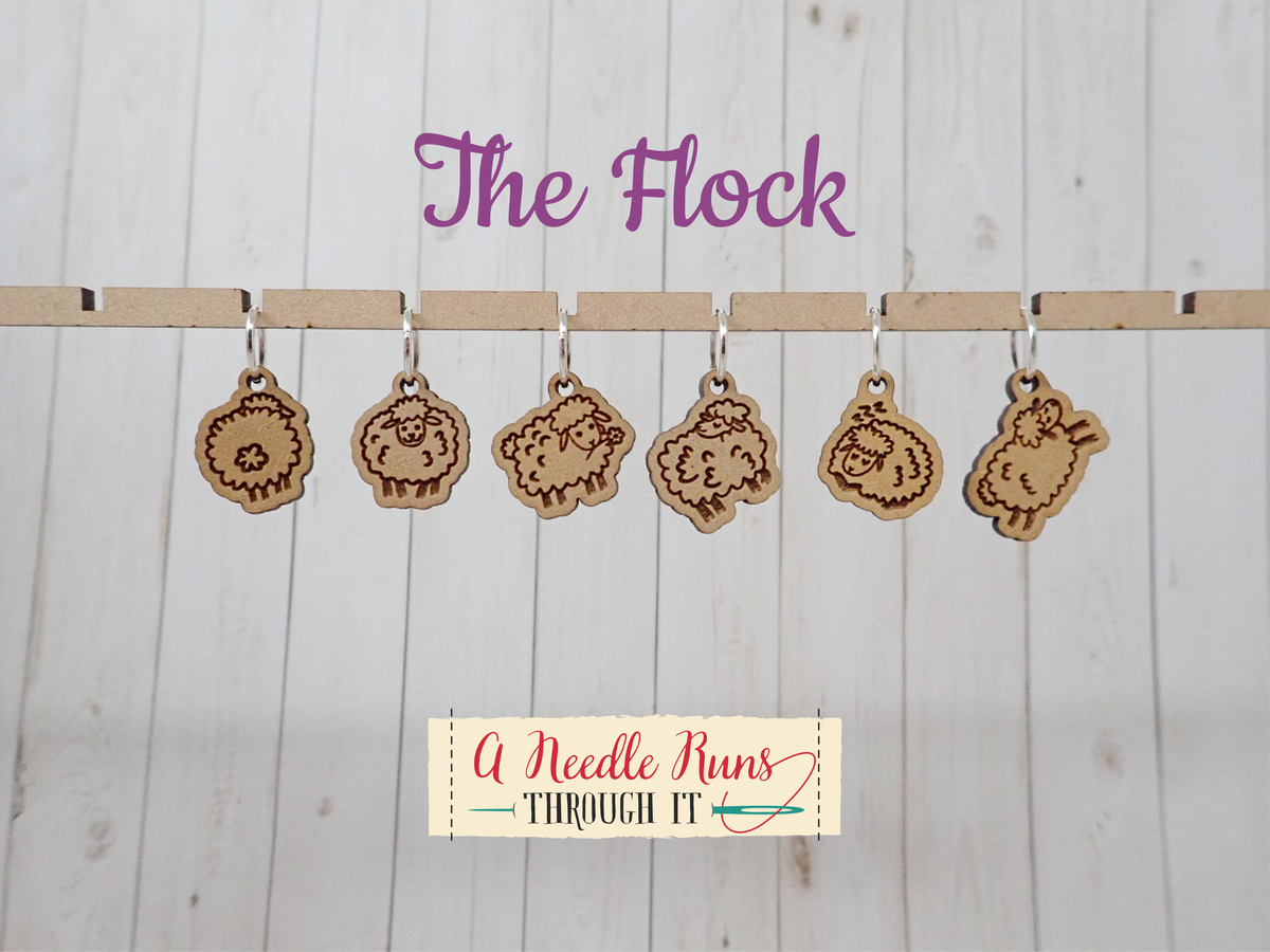 The Flock - Stitch Markers (set of 6)