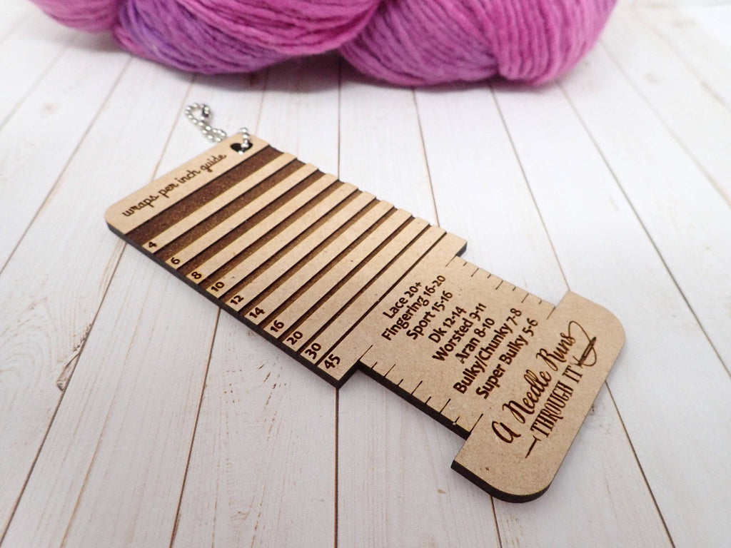 Wraps per inch wood guide. WPI guide tool