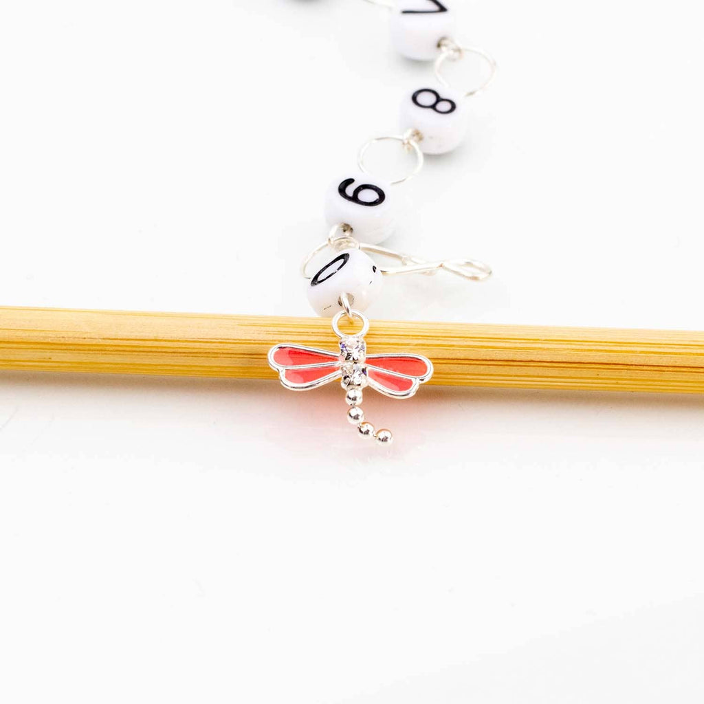 Pink Dragonfly Chain Row Chain Counter