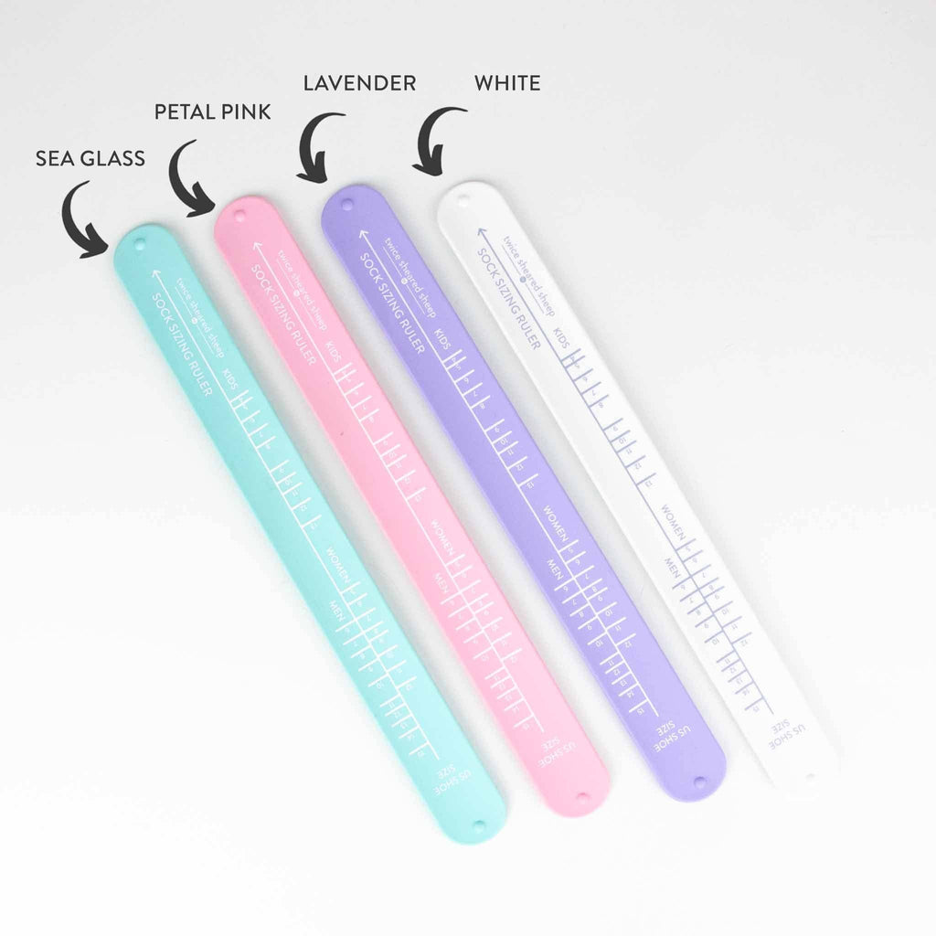 Sock Sizing Ruler - Sock Knitting Bracelet Ruler